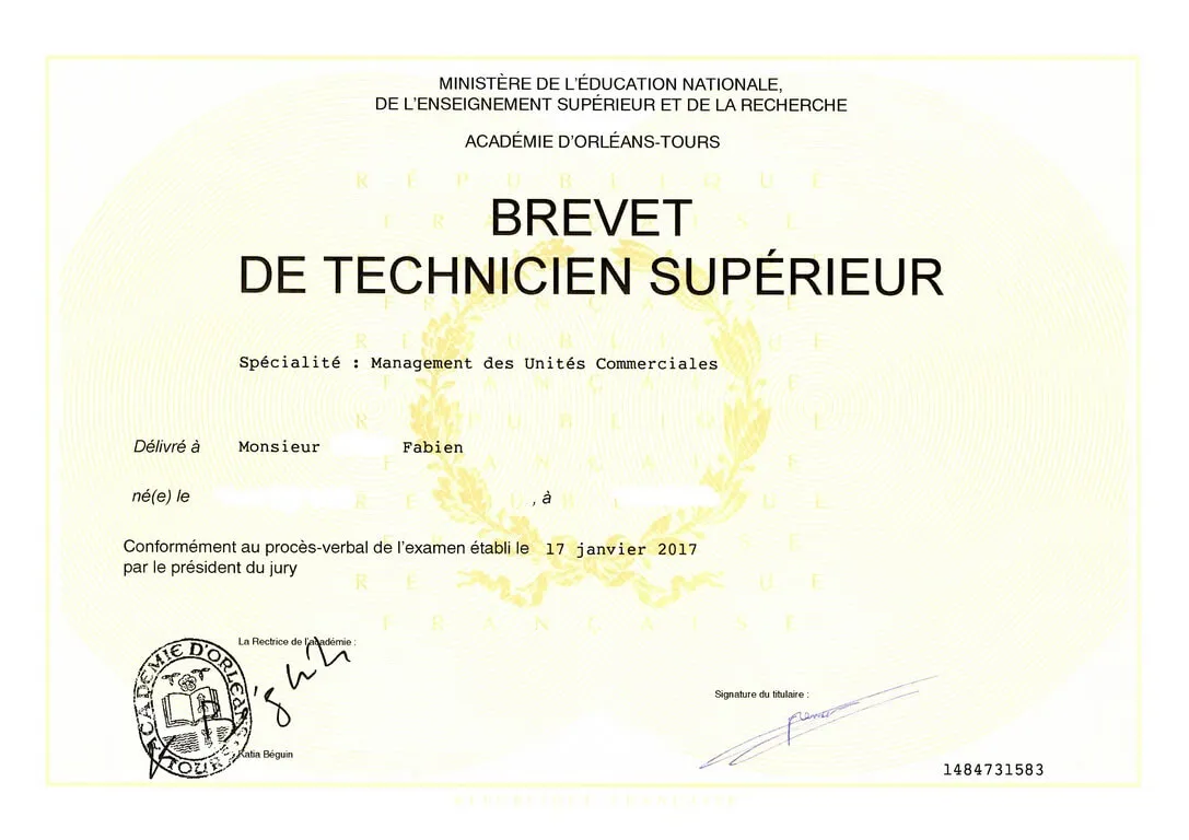 Acheter un diplôme / BTS en ligne