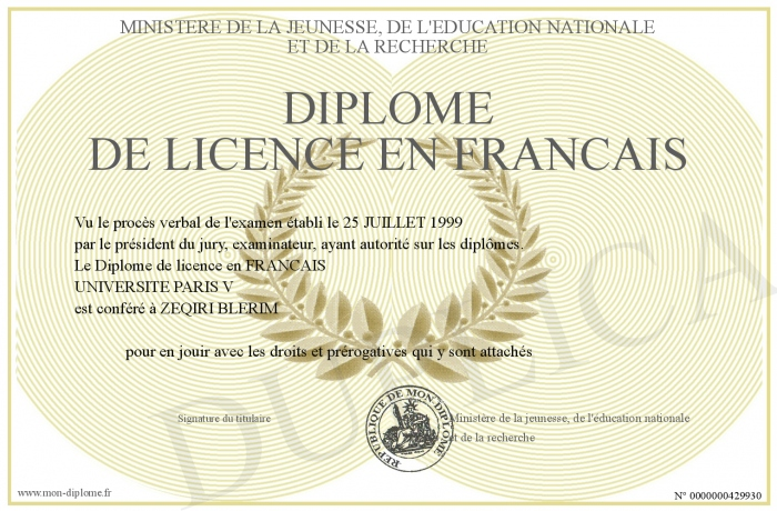 Acheter une licence express en France